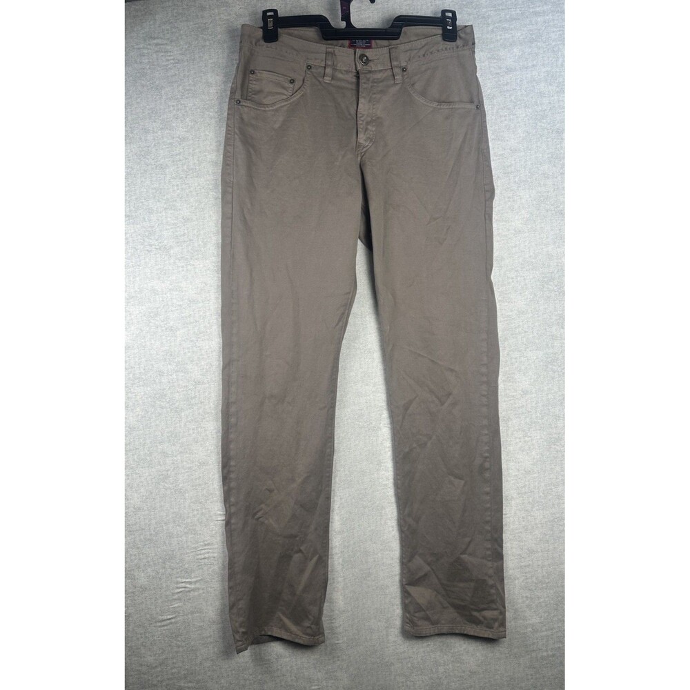 UNTUCKit Pants Mens 32x 34 Renzo Taupe Khaki 5-Pocket Chino Relaxed Pima Cotton